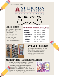 ST Thomas University Library Newsletter